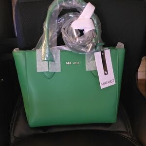 Nine West Vibrant Green Tote